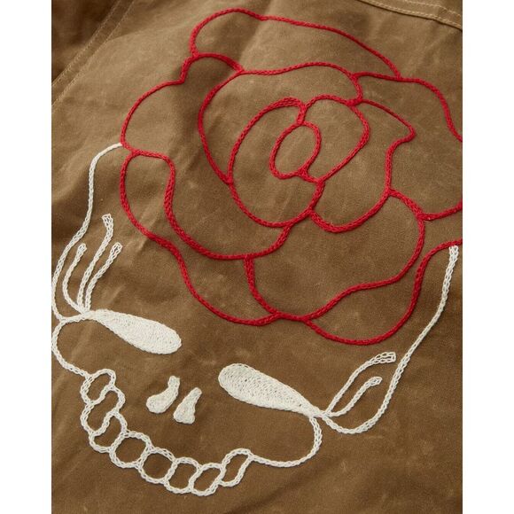 Huckberry x Grateful Dead Flannel-Lined Waxed Trucker Jacket Flint & Tinder S - Picture 3 of 14